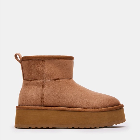 NIB Steve Madden Enchanting Crue Chestnut Platform Ankle Boots 8 - Picture 1 of 5
